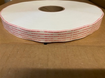 ONE ROLL 198-RI-D, 1" LINER X 3/4" ADHESIVE X 3000' PERM TAPE 1/RL